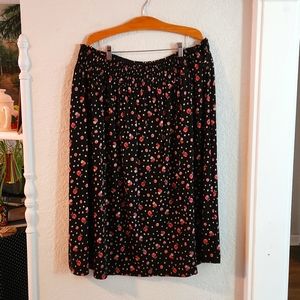 Sweet Floral Midi Skirt